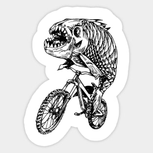 SEEMBO Piranha Cycling Bicycle Cyclist Biker Biking Fun Bike Sticker